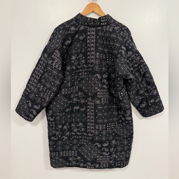 Johnny Was Workshop Ruth Quilted Kimono Jacket Coat Black XL - Picture 14 of 16